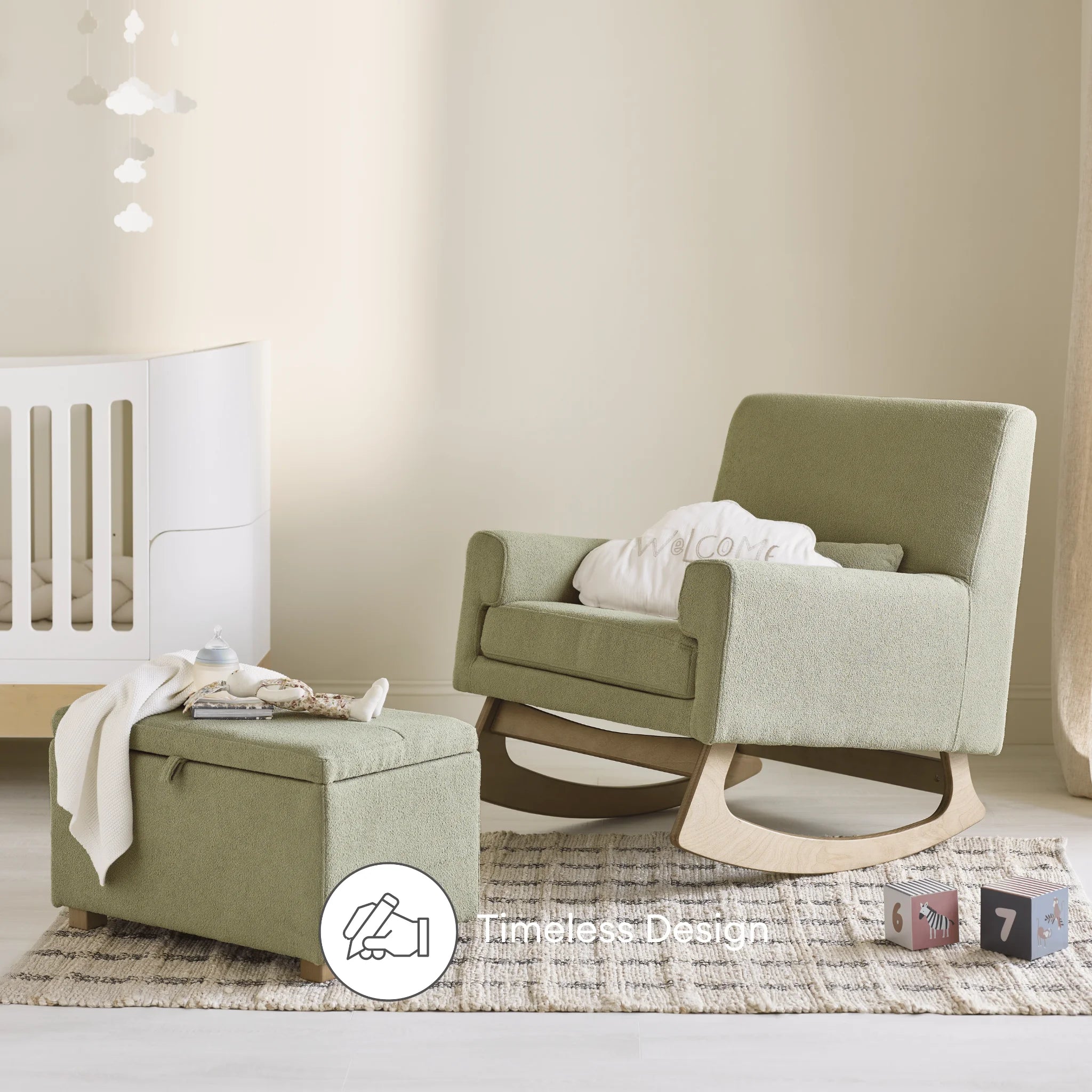 Serena Rocking & Nursing Chair and Footstool Set