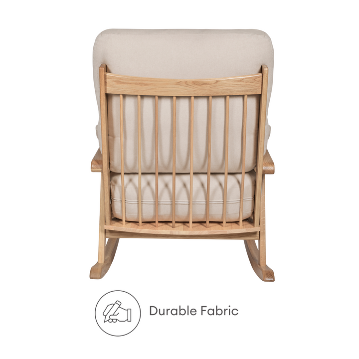 Hera rocking chair durable fabric feature.