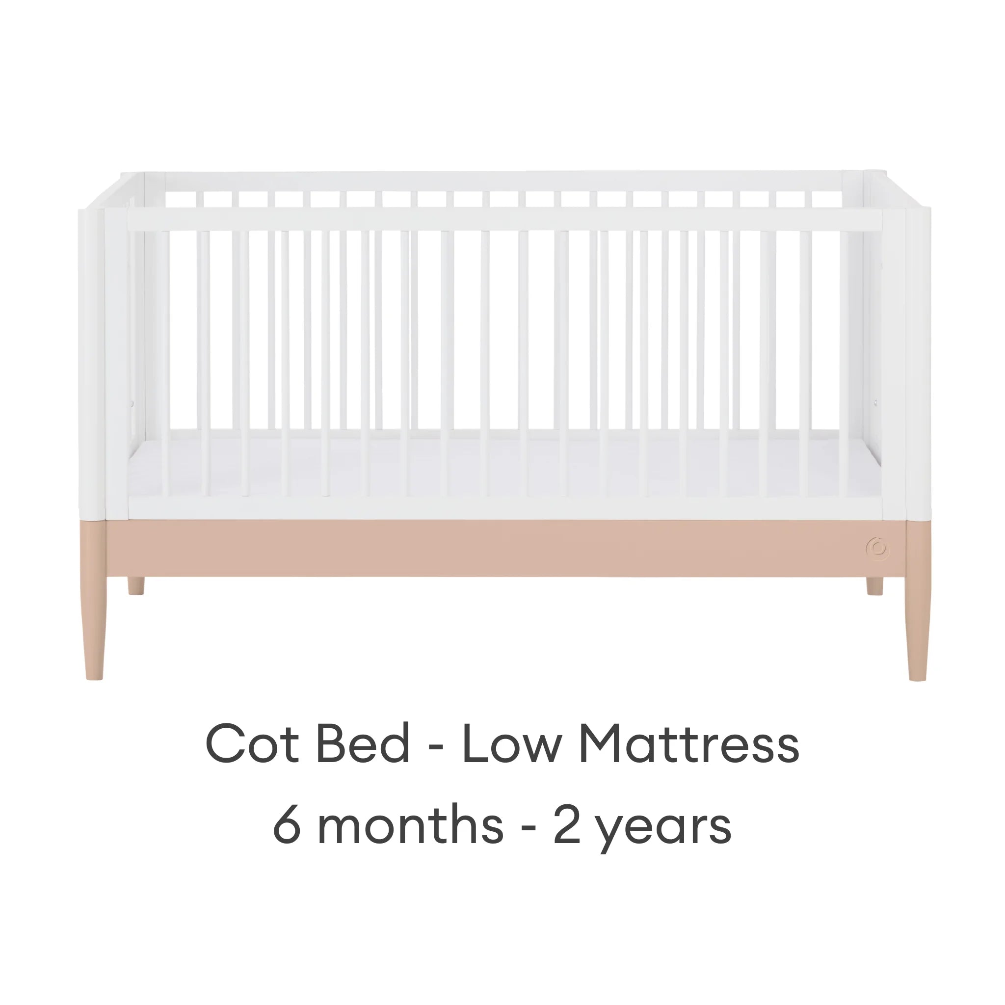 Gaia Baby EOS umwandelbares Kinderbett mit niedriger Matratzenposition für Babys von 6 Monaten bis 2 Jahren.