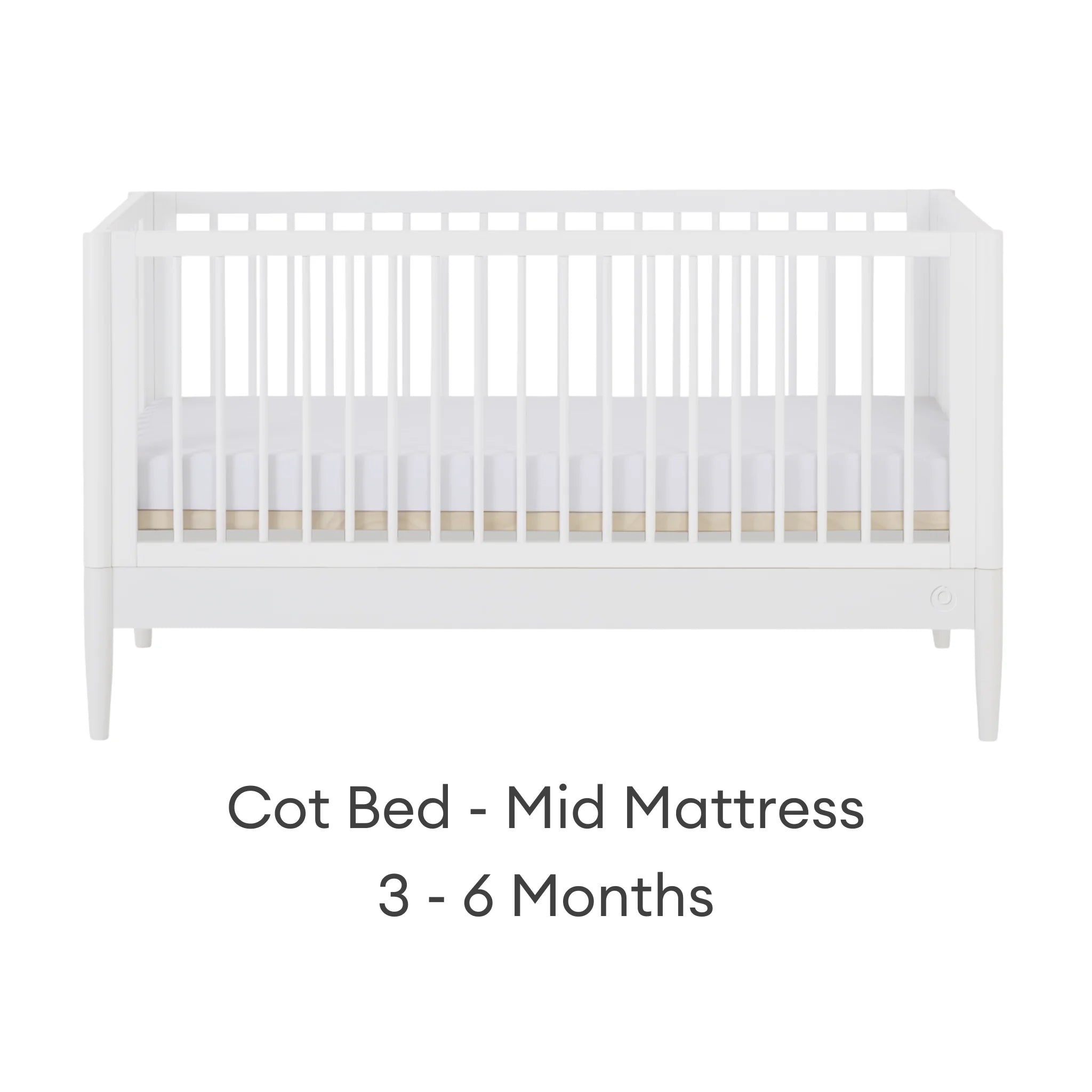 Cuna Gaia Baby EOS con colchón de altura media para bebés de 3 a 6 meses