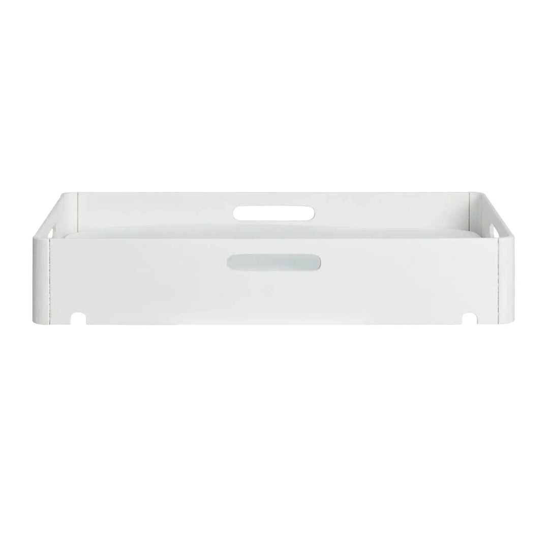 Hera Nappy Changing Station Tray made from real wood with waterproof pad side view