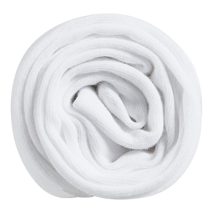 Image of a Hera Cot Bed Fitted Sheet rolled.