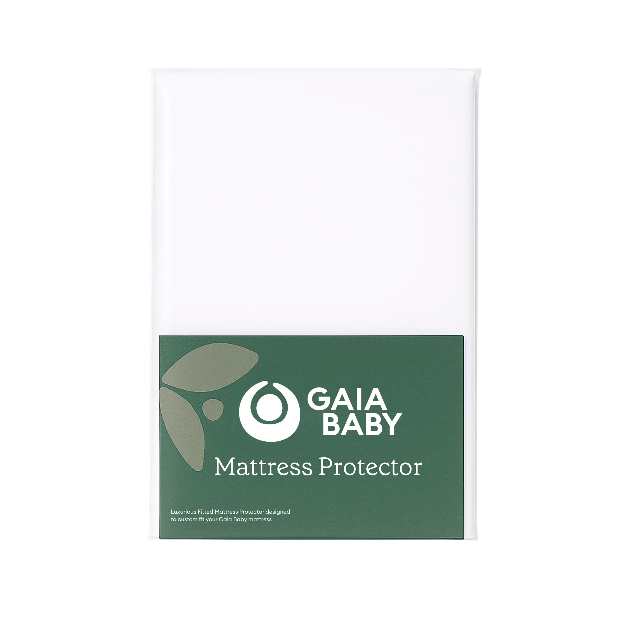 Protège-matelas Gaia Baby dans un emballage sur fond blanc