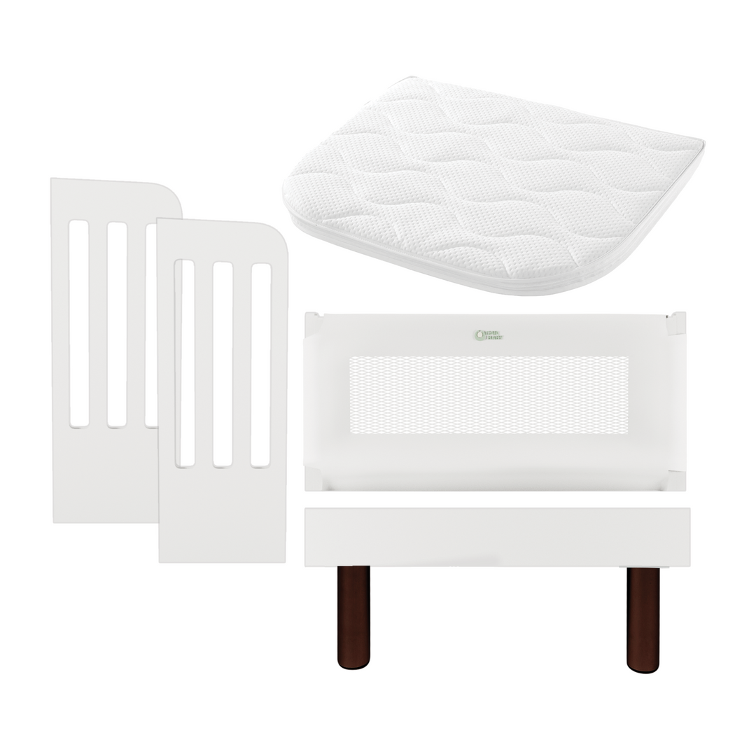 Gaia Baby Serena Bedside Crib Add On pieces for walnut legs