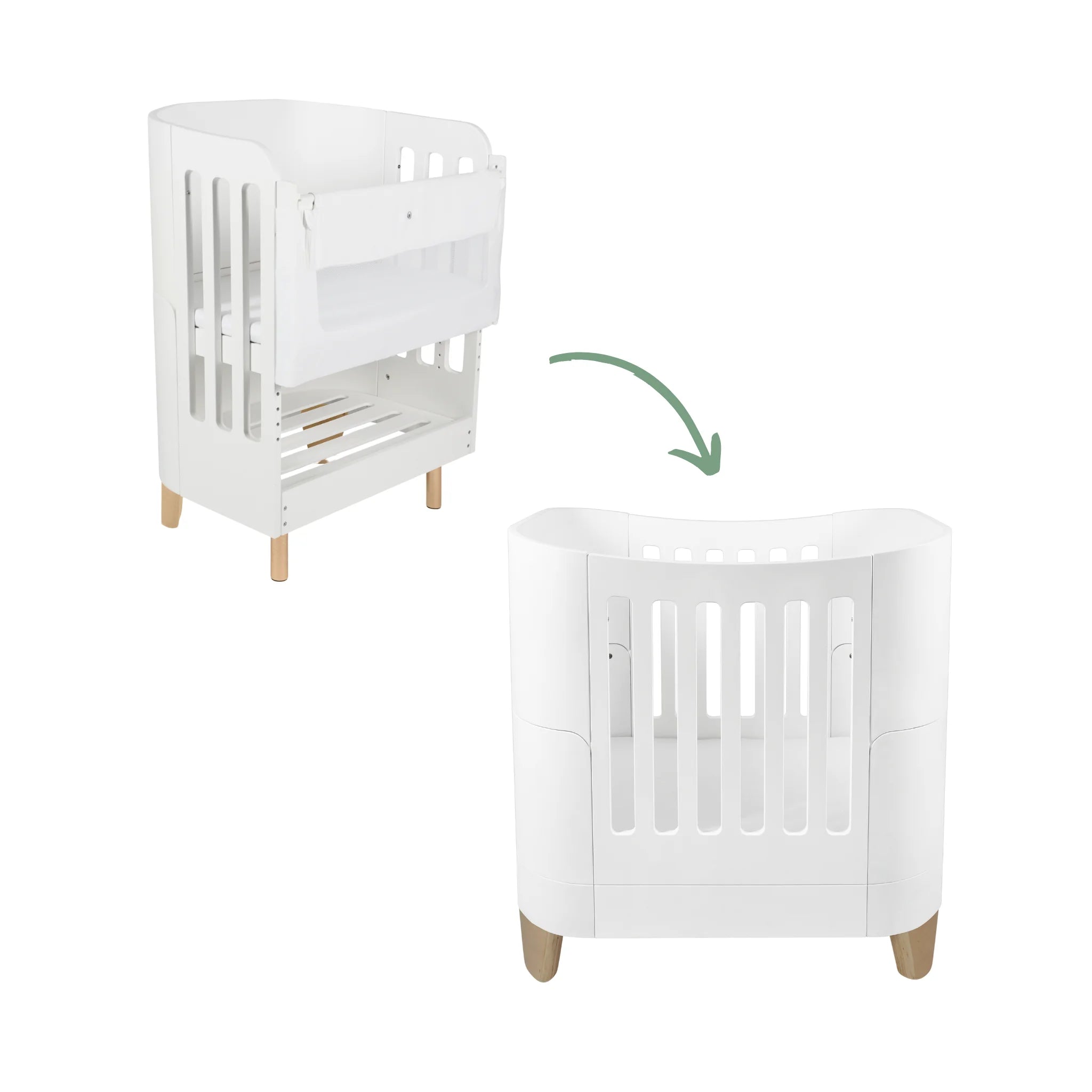 Serena Mini Cot + Bedside Crib