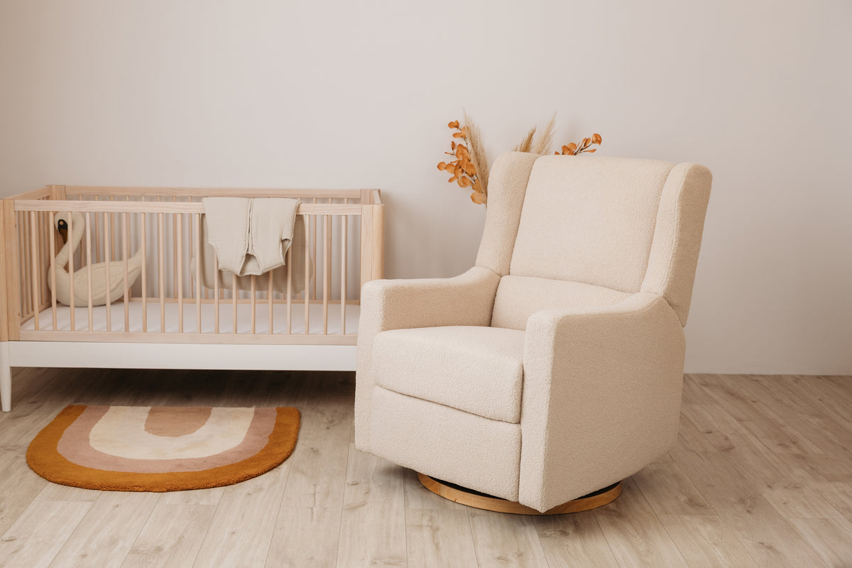 Lyra Electric Recliner Nursing Chair Biscuit Boucle