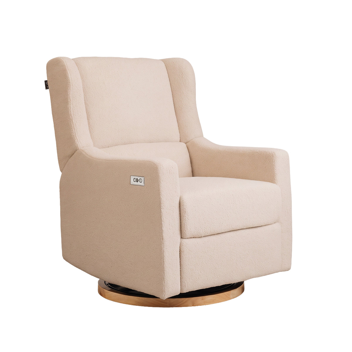 Lyra Electric Recliner Nursing Chair Biscuit Boucle