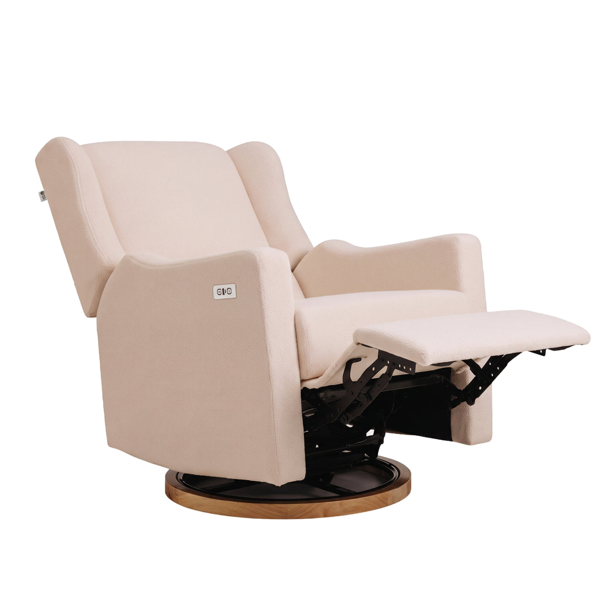 Lyra Electric Recliner Nursing Chair Biscuit Boucle