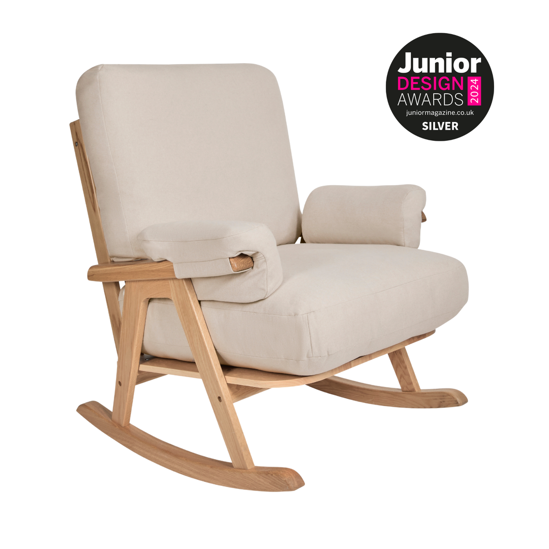 Hera Rocking Chair in Barley, silver Junior Design Award Winner