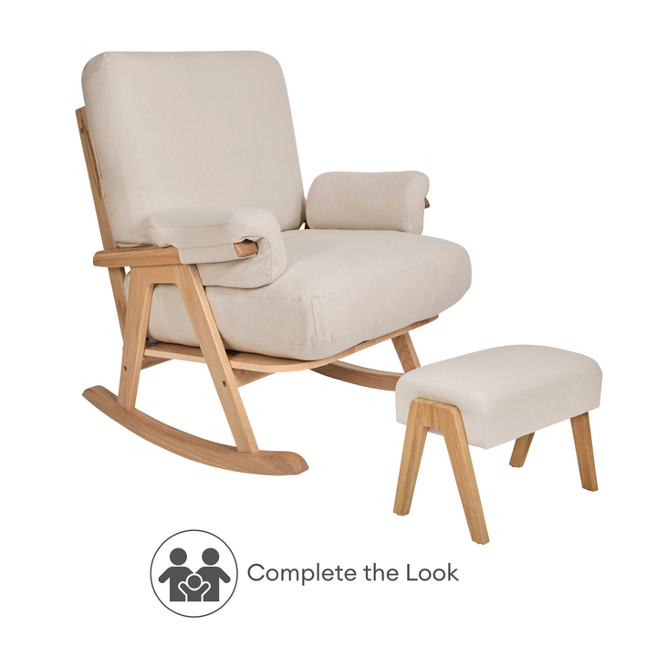 Hera rocking chair matching footstool available feature.