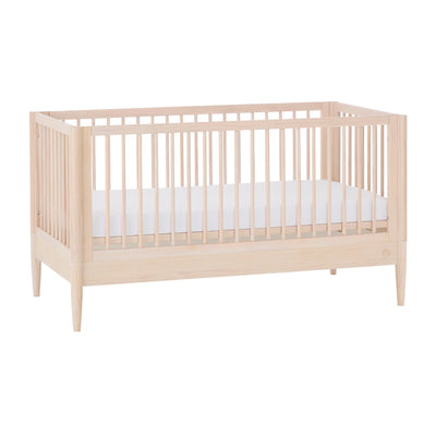 Gaia Baby EOS Cabrio-Kinderbett aus Naturholz mit weißer Matratze, Schrägansicht