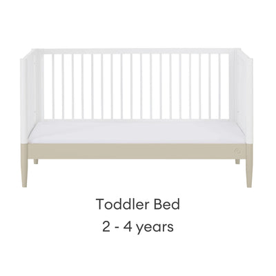 Gaia Baby EOS convertible cot in toddler bed configuration.