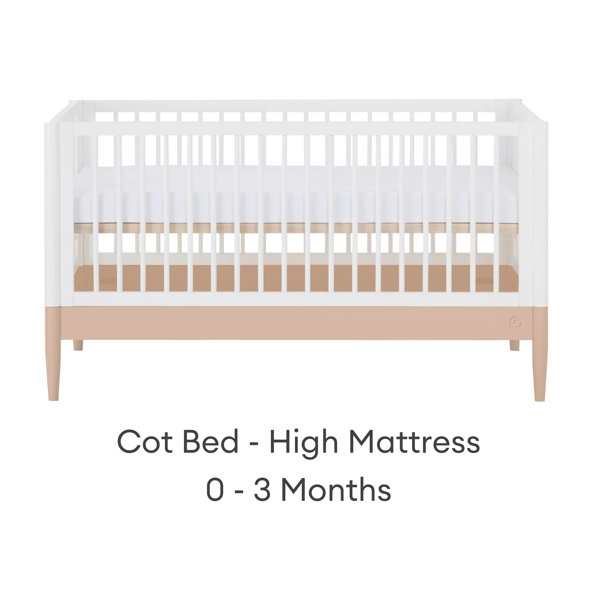 Gaia Baby EOS Cabrio-Kinderbett mit hoher Matratzenposition für Neugeborene (0–3 Monate).