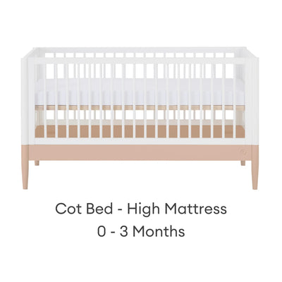 Gaia Baby EOS Cabrio-Kinderbett mit hoher Matratzenposition für Neugeborene (0–3 Monate).