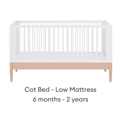 Gaia Baby EOS umwandelbares Kinderbett mit niedriger Matratzenposition für Babys von 6 Monaten bis 2 Jahren.