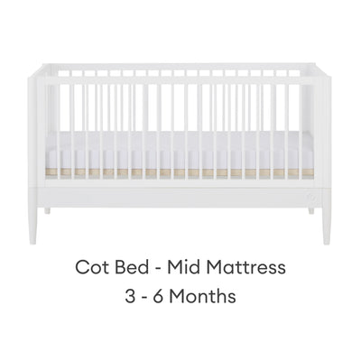 Cuna Gaia Baby EOS con colchón de altura media para bebés de 3 a 6 meses