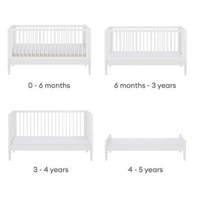 Cuna convertible Gaia Baby EOS: desde cuna hasta cama infantil y primera cama de 0 meses a 5 años