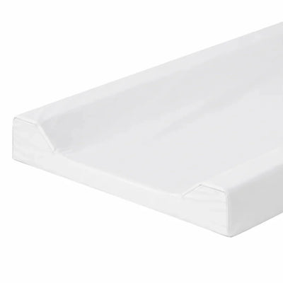 Close-up of Gaia Baby Eos dresser changing pad in white.
