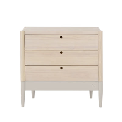 Commode de chambre d'enfant Gaia Baby EOS en finition bois naturel et cachemire sans dessus à changement vue de face