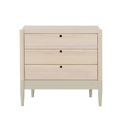 Gaia Baby EOS natural wood nursery dresser with three drawers without changing top