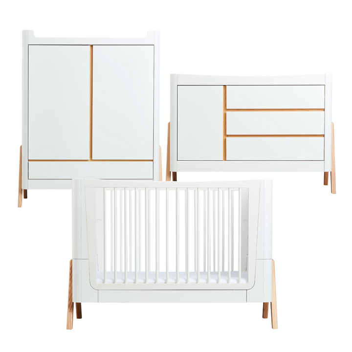 Hera Three Piece Set - Cot Bed, Dresser & Wardrobe