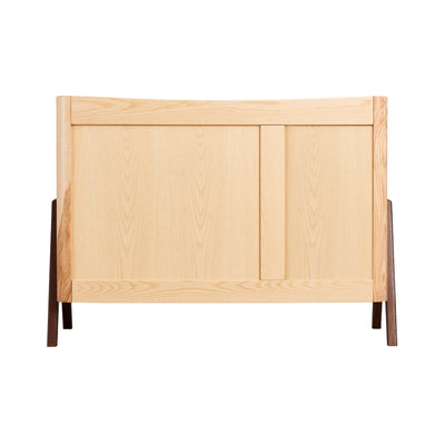 Back view of Gaia Baby Hera Nursery Dresser in white natural.