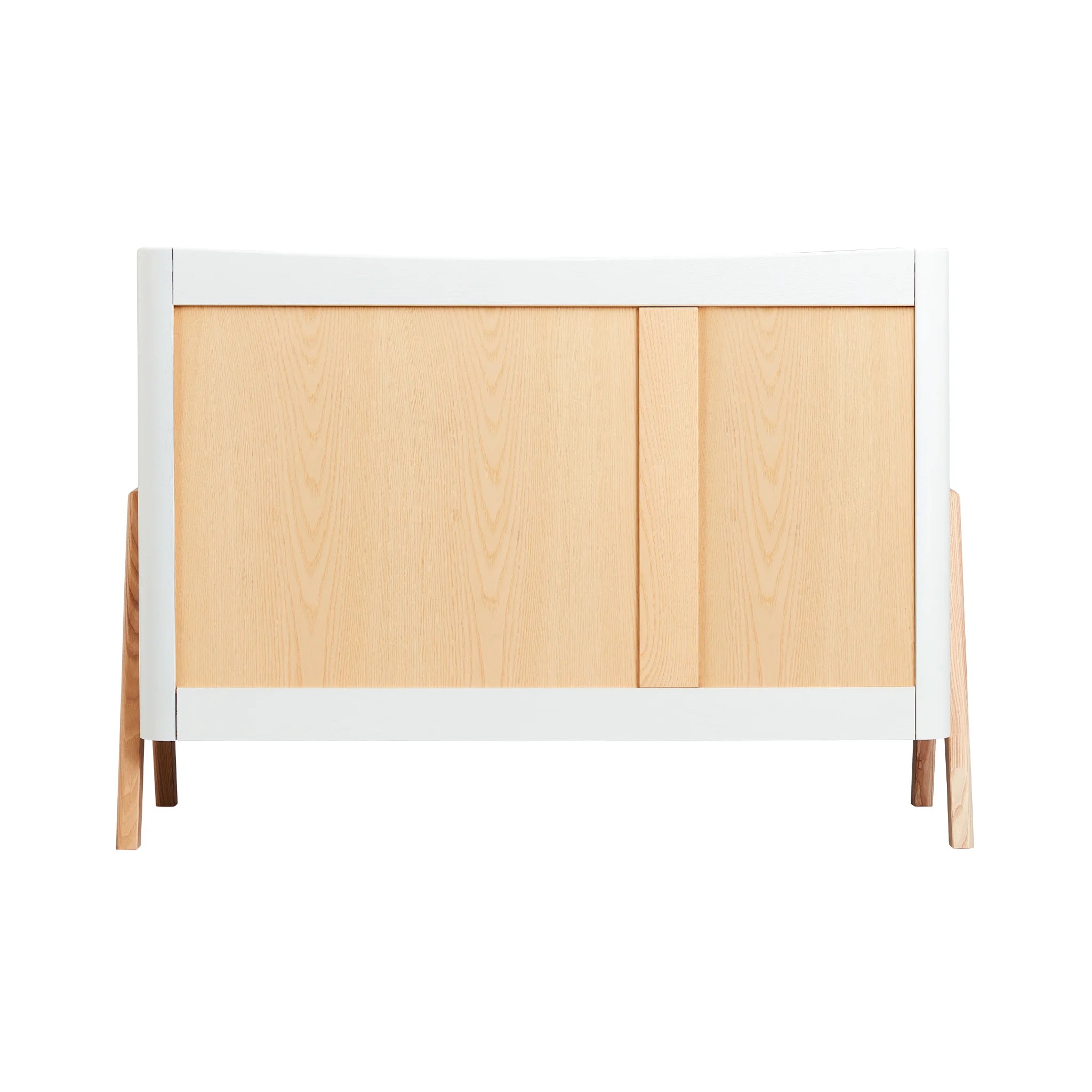 Back view of Gaia Baby Hera Nursery Dresser in scandi white.