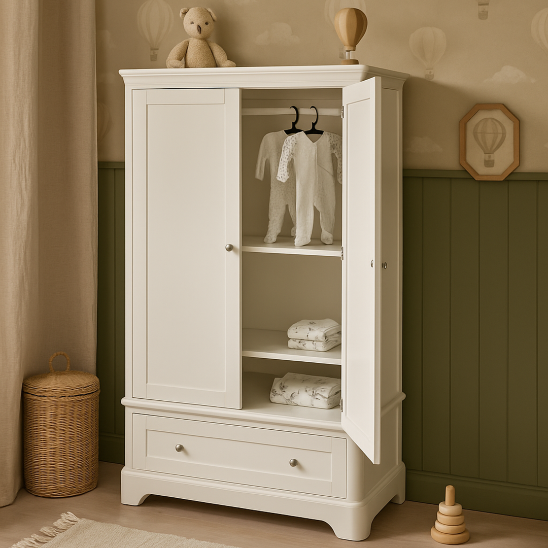 Leto Cot Bed, Dresser & Wardrobe Room Set