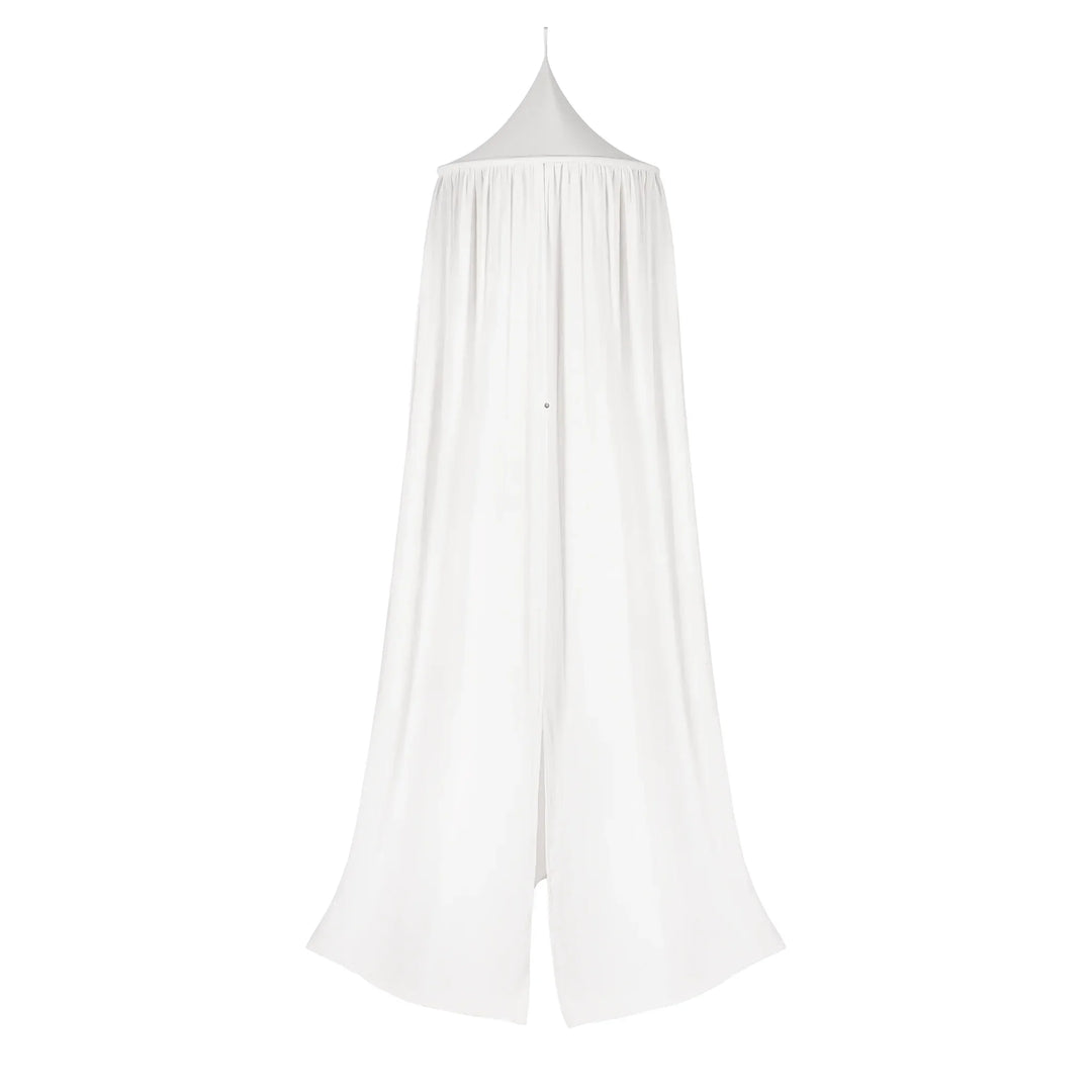 A product image of a hanging Gaia Baby Maia Collection Canopy in white
