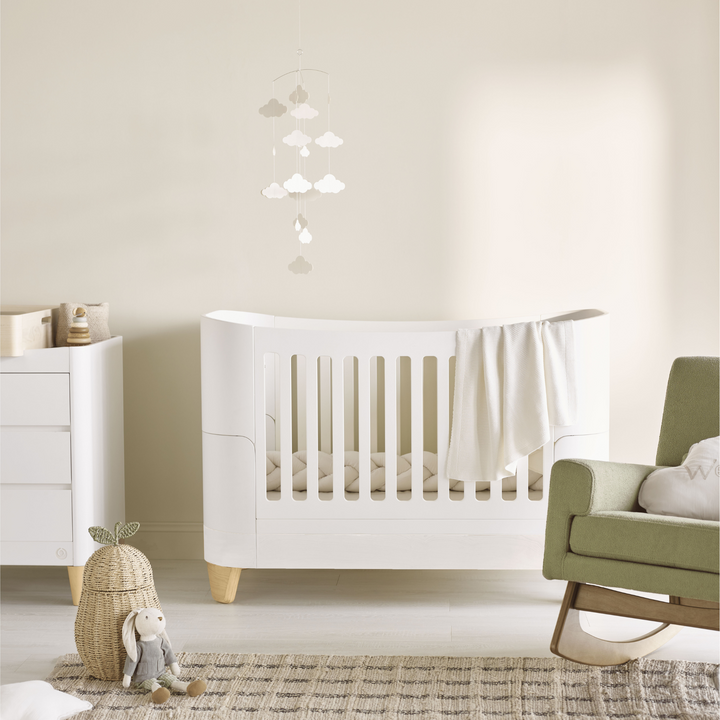 Gaia Baby Serena Cot Bed Pins a neutral nursery