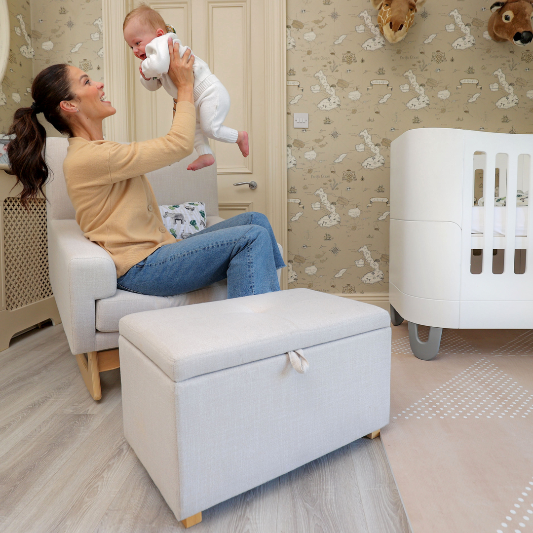 Serena Rocking Nursing Chair and Footstool Set