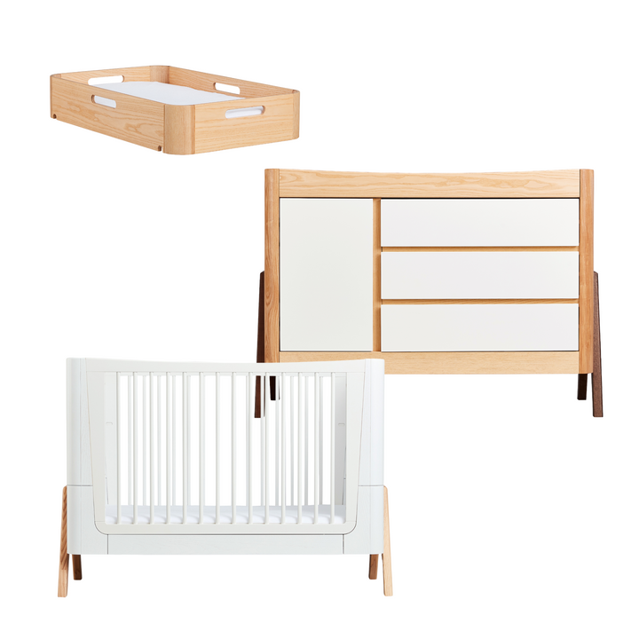 Hera Cot Bed, Dresser & Changer Set