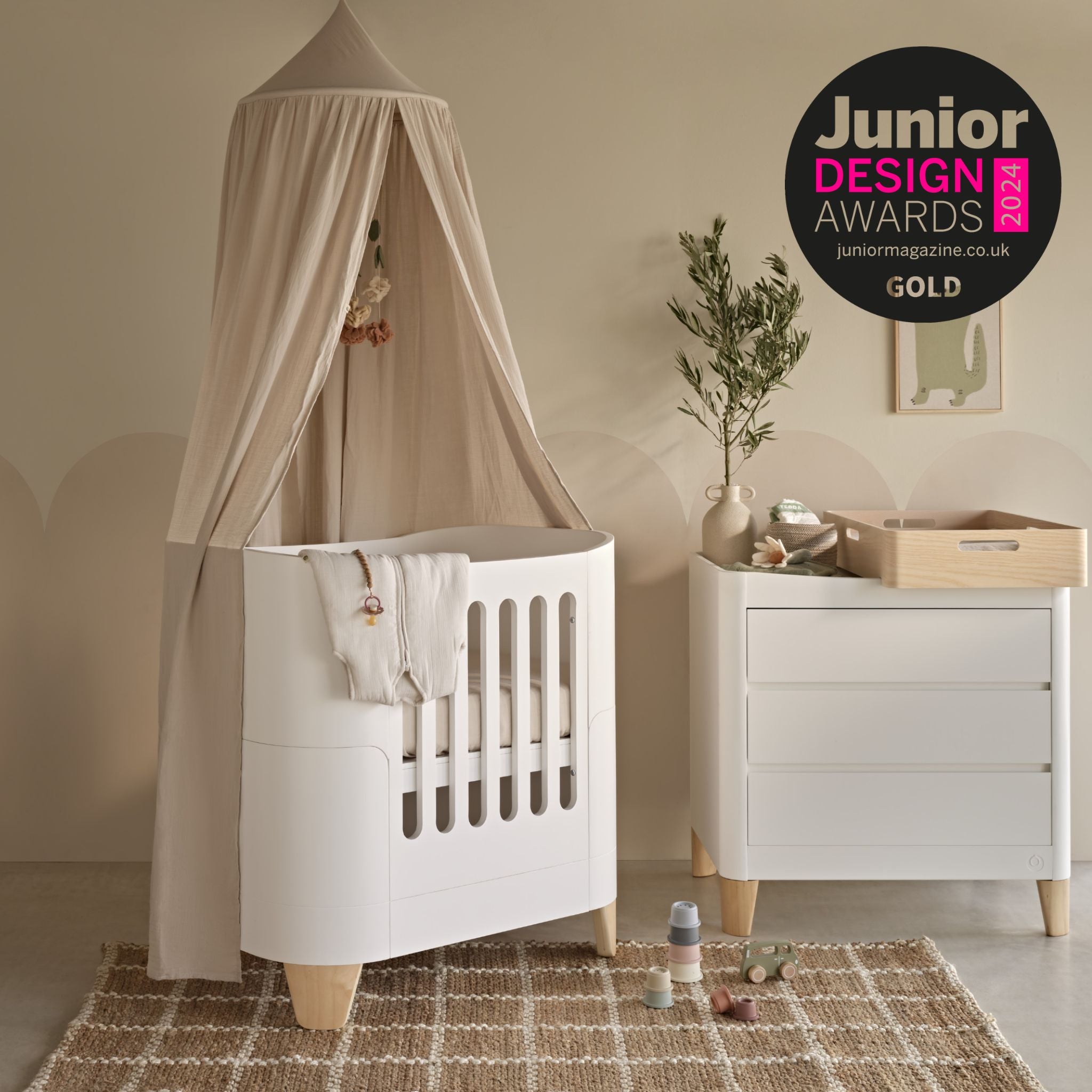 Serena Mini Cot + Bedside Crib