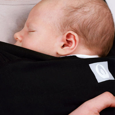 Outlet| Stretchy Baby Wrap Organic Cotton Ebony