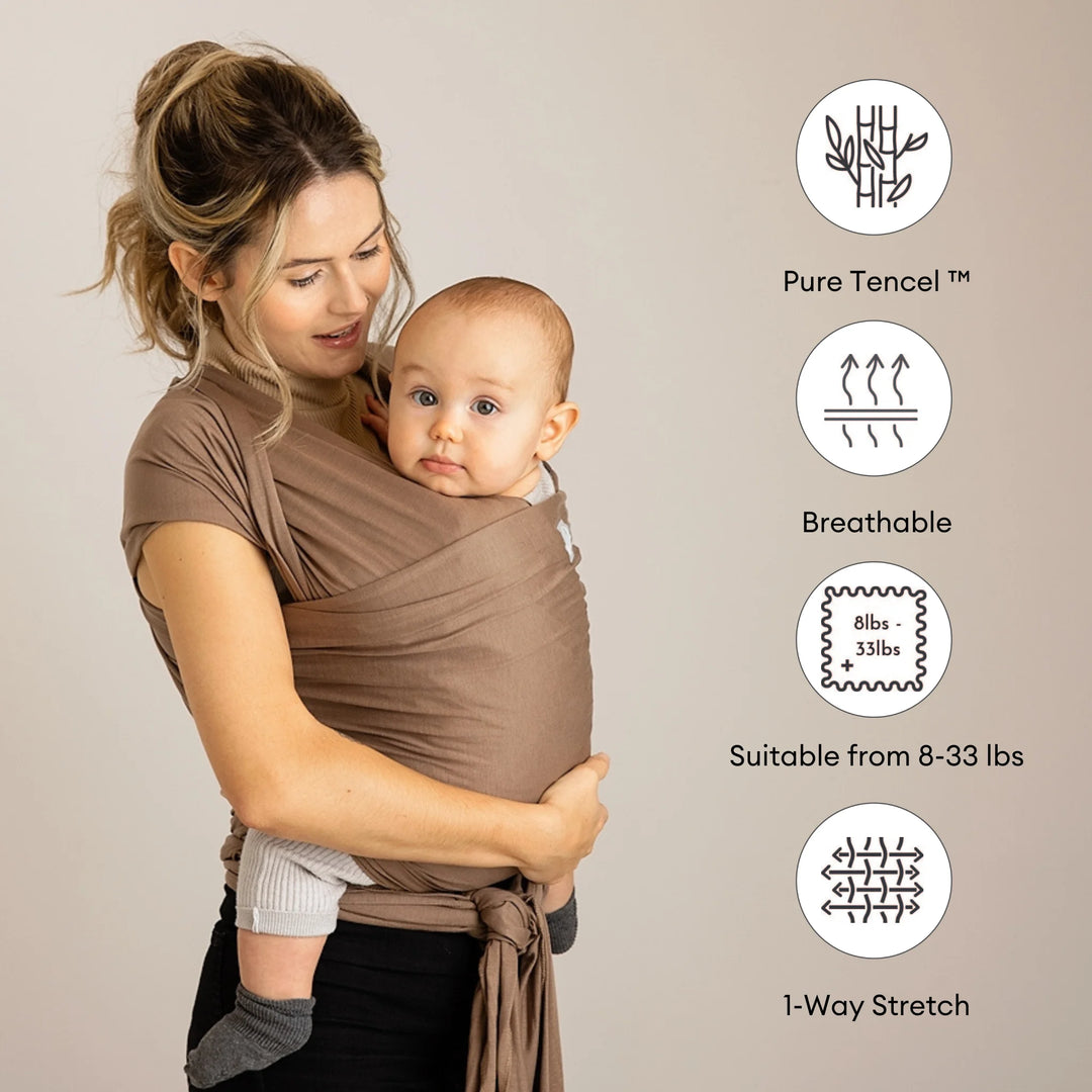 Stretchy Baby Wrap Pure Tencel™ | Nutmeg