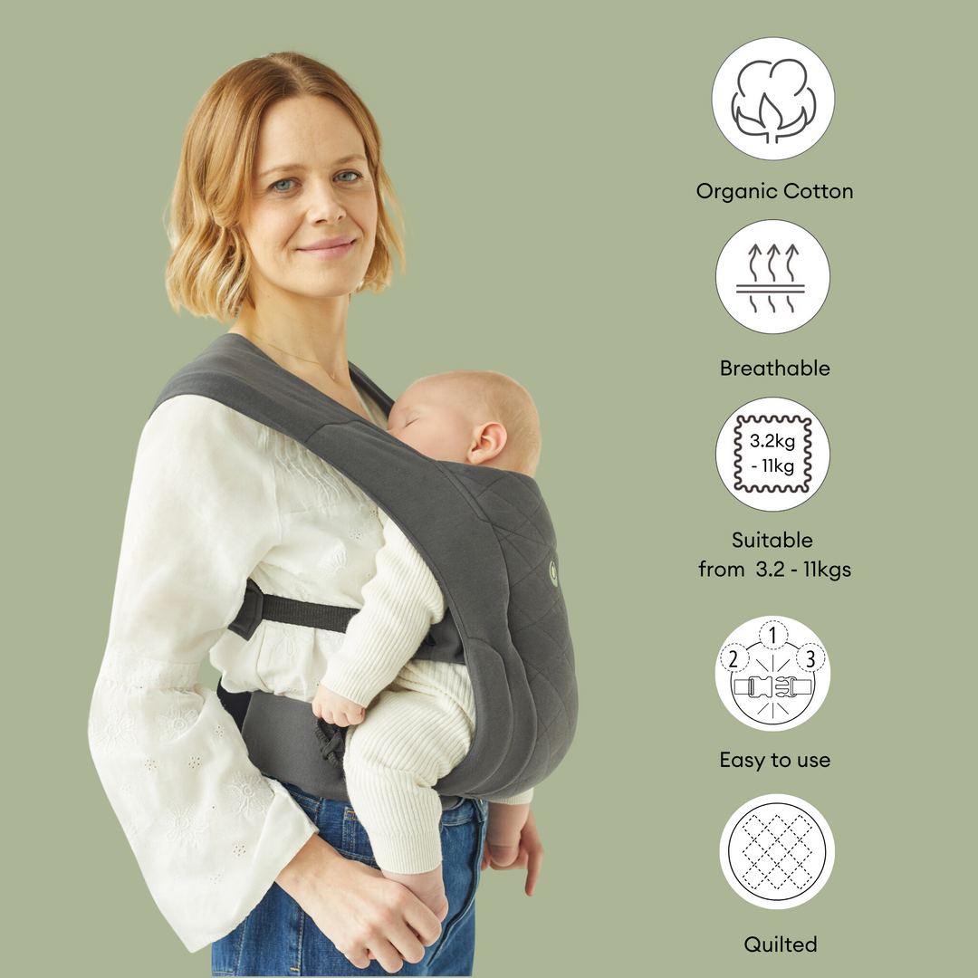 Soft Newborn+ Carrier Organic Cotton Graphite