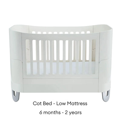 Gaia Baby Serena cot bed in low mattress configuration for 6 months to 2 years