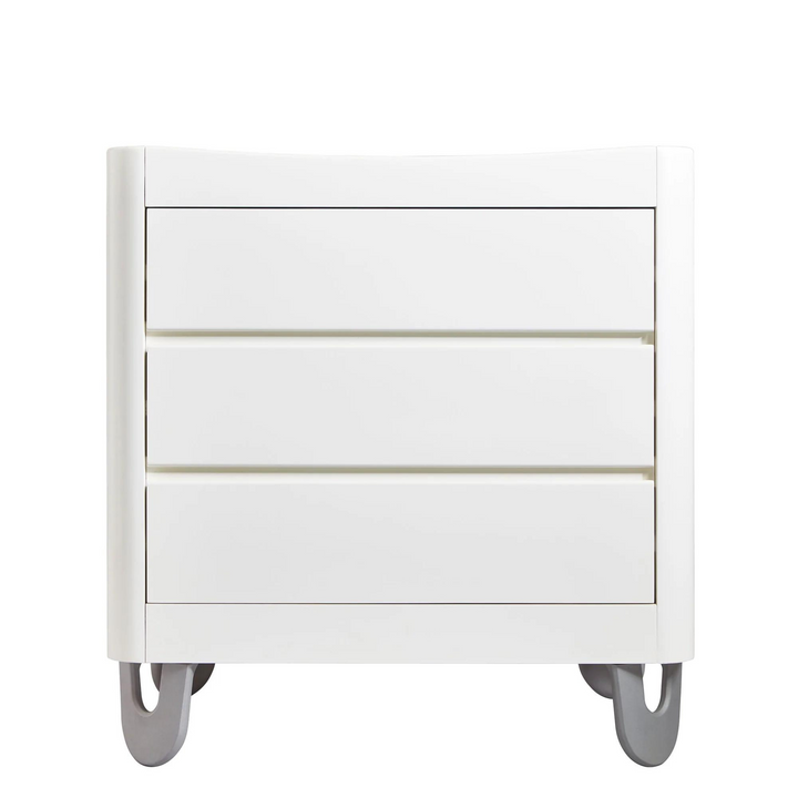 Gaia Baby Serena Dresser white. White modern dresser. Minimalist white solid wood dresser