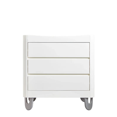 Gaia Baby Serena dresser in white with three drawers front view