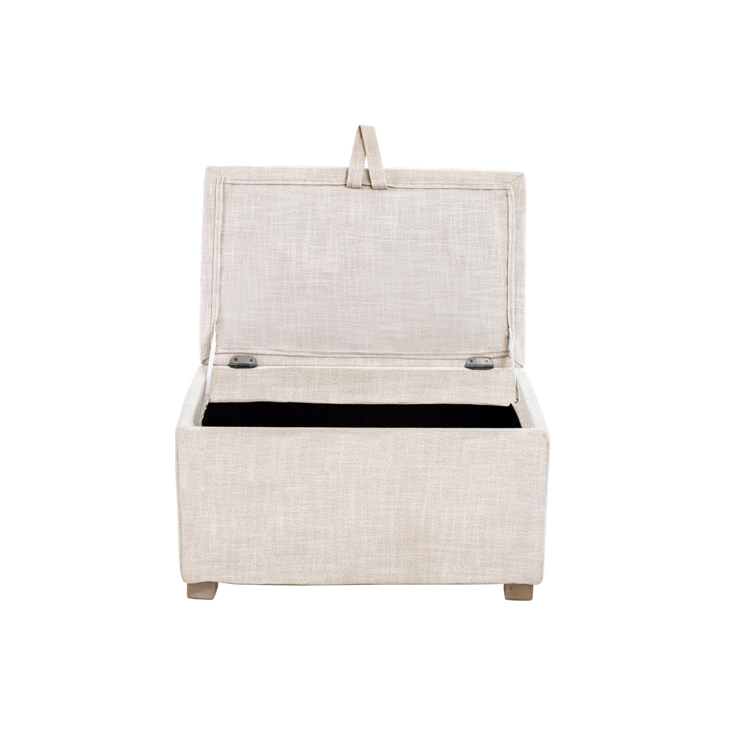 Gaia Baby Serena footstool with hidden storage compartment open