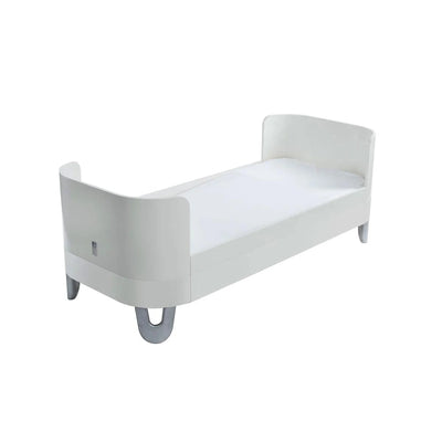 White Gaia Baby Serena Junior Bed with 25cm extension and mattress fitted