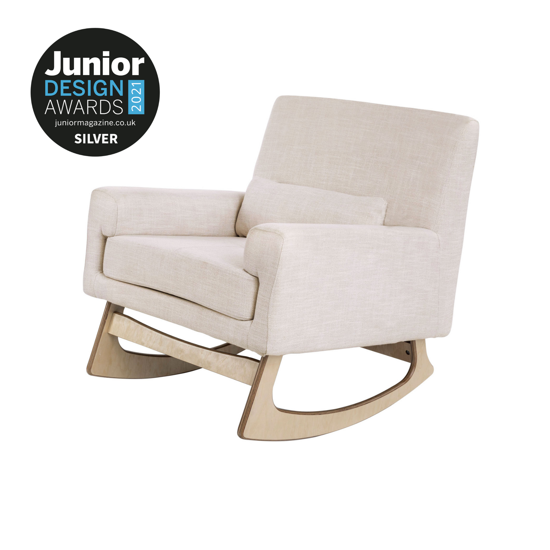 Serena Rocking Nursing Chair Small Grey Breastfeeding Chair Gaia Baby
