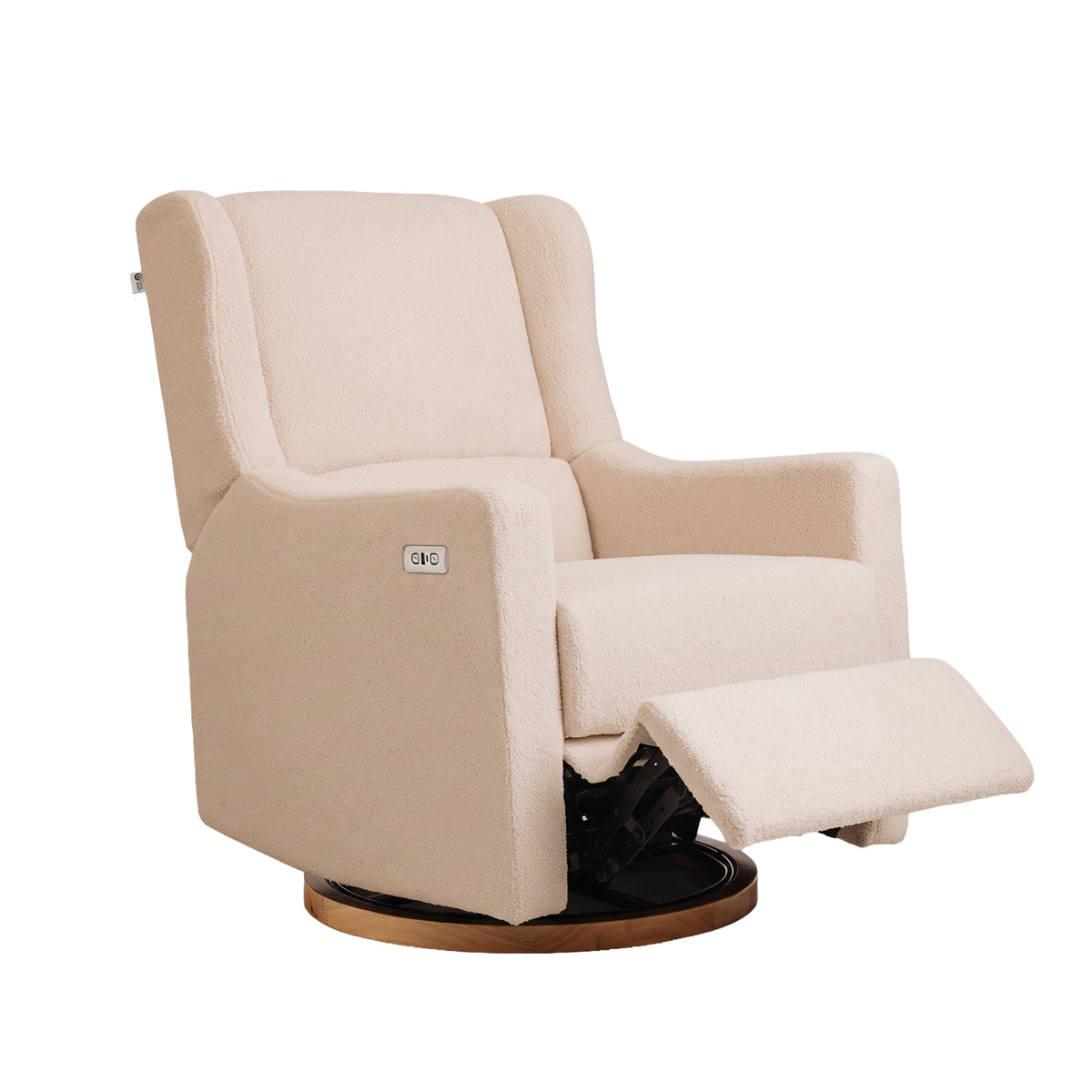 Lyra Electric Recliner Nursing Chair Biscuit Boucle