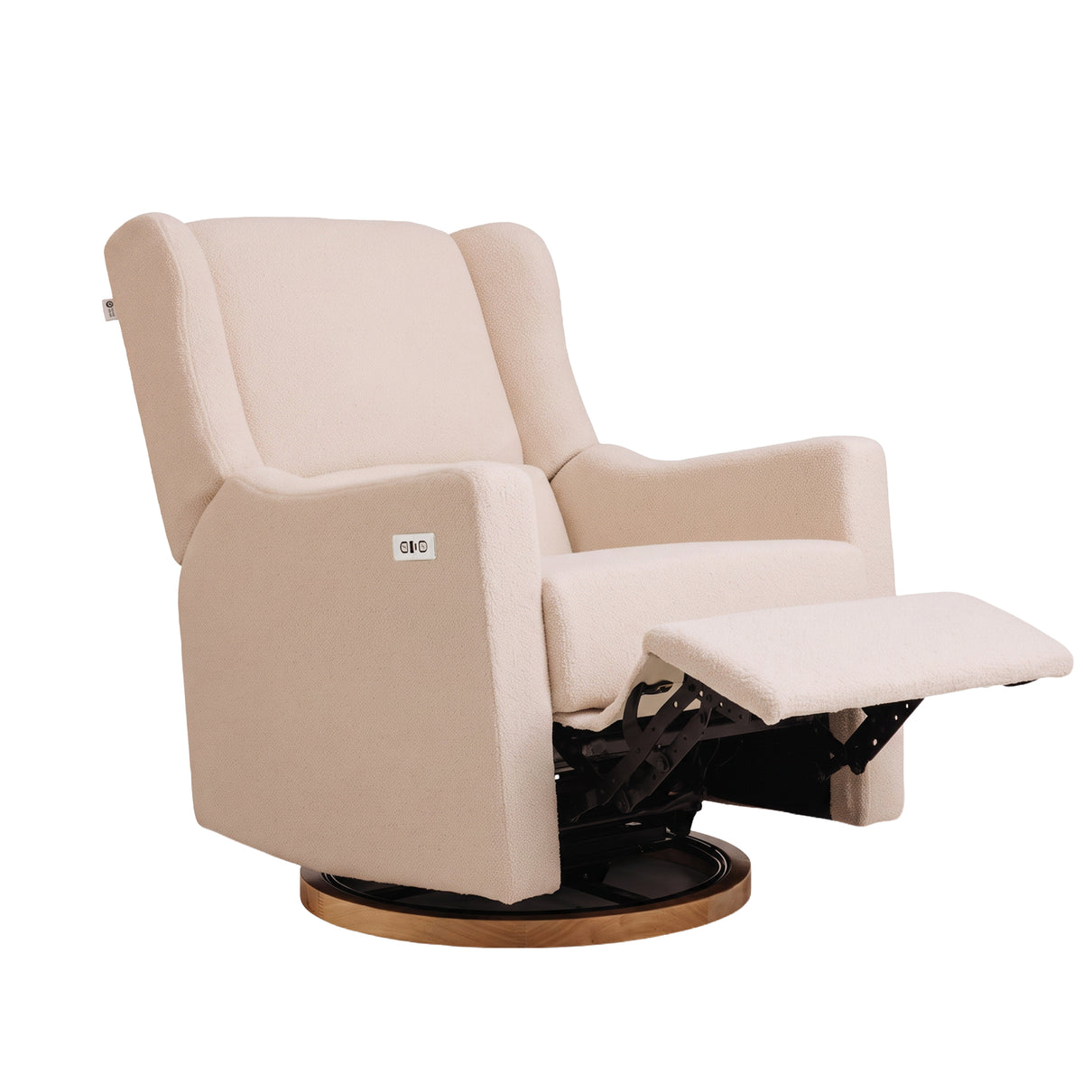Lyra Electric Recliner Nursing Chair Biscuit Boucle