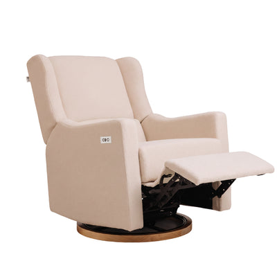 Lyra Electric Recliner Nursing Chair Biscuit Boucle