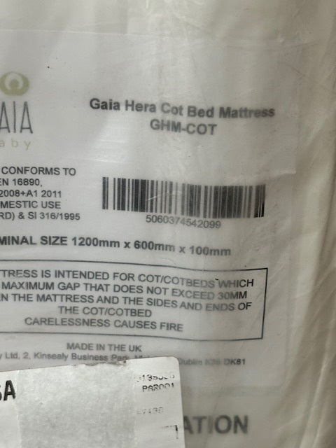 Hera Cot Bed Mattress - Outlet