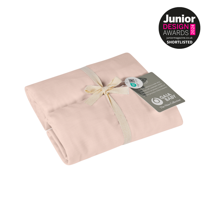 Maia Muslin Fitted Sheets Cot Bed 60x120cm - Two Pack