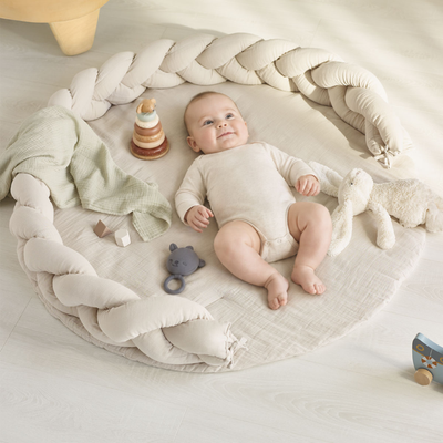 Maia Muslin Braided Pillow