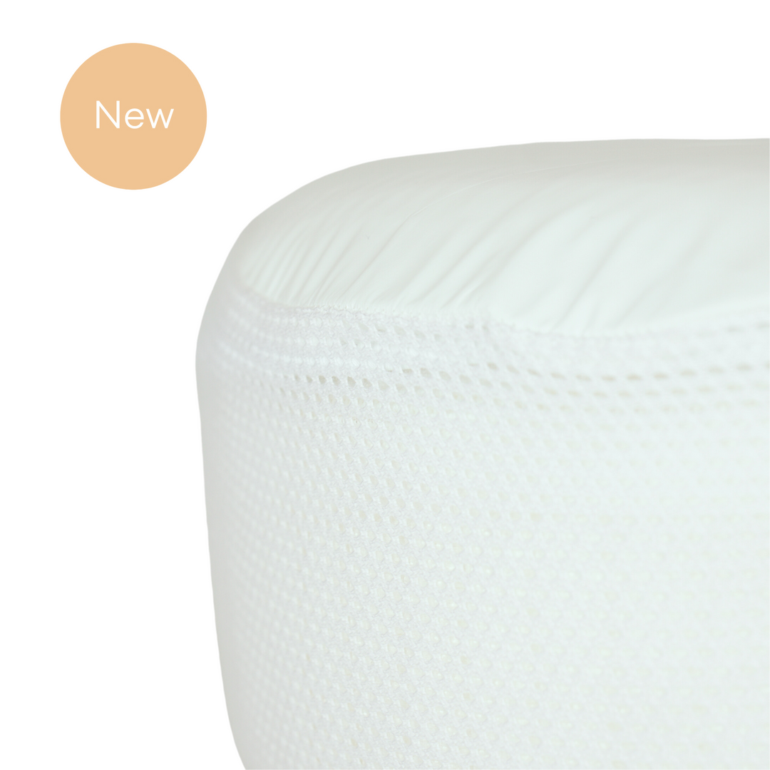 Serena Cot Bed Mattress Protector Waterproof Antibacterial Natural Rubber Lining Gaia Baby