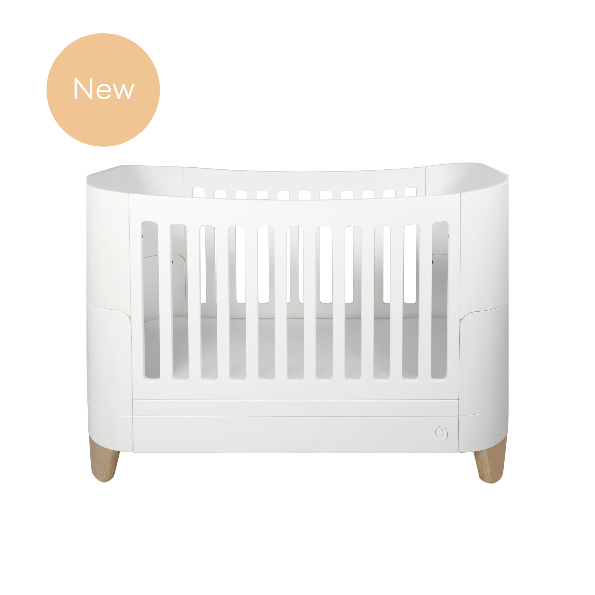 Serena Cot Bed Convertible Wooden White Baby Cot Bed Gaia Baby